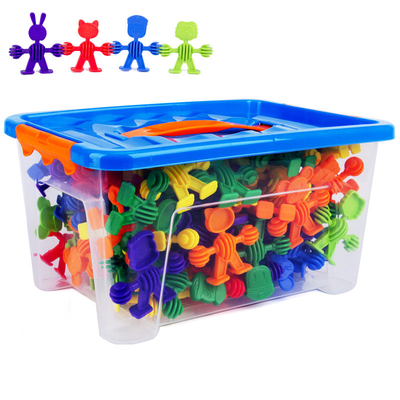 Building Blocks Plastic Puzzles Desktop DIY Environmental Protection Early Education Toy