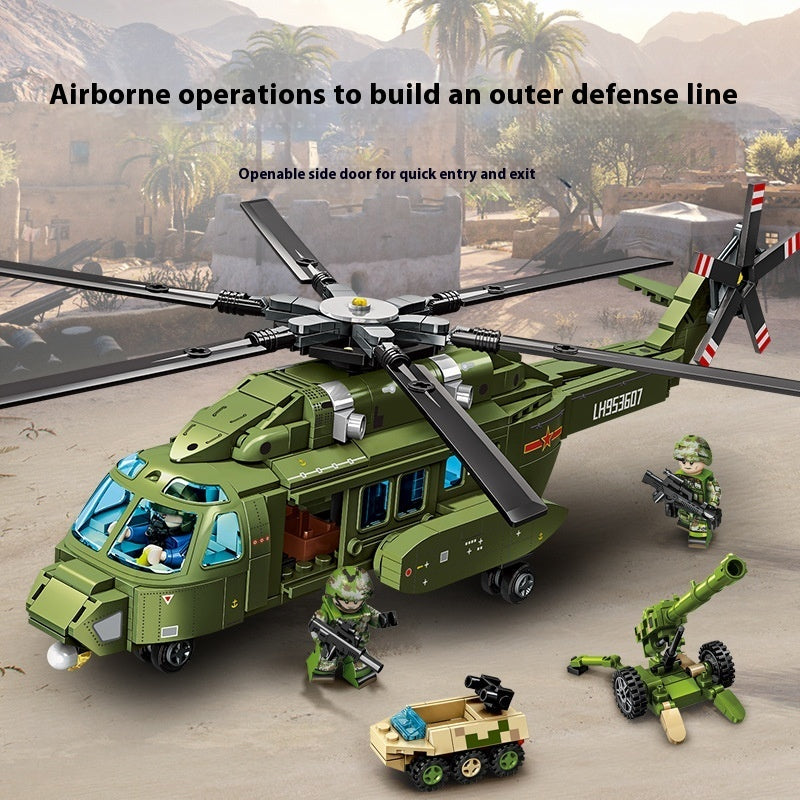 Military Helicopter Building Block Toy – Kiddocrafters