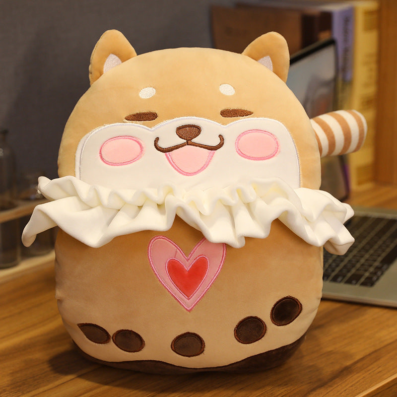 3-in-1 Milk Tea Plush Pillow Blanket