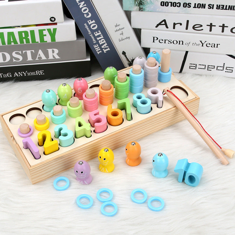 Wooden Number & Shape Puzzle Toy