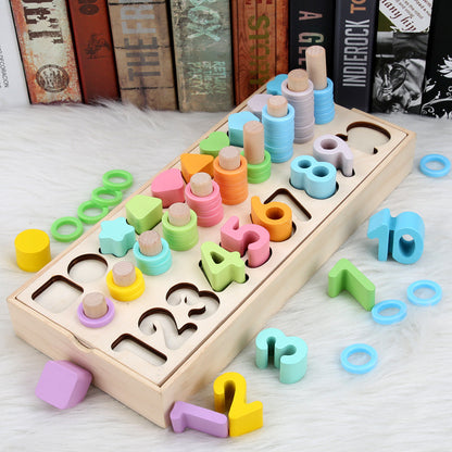 Wooden Number & Shape Puzzle Toy