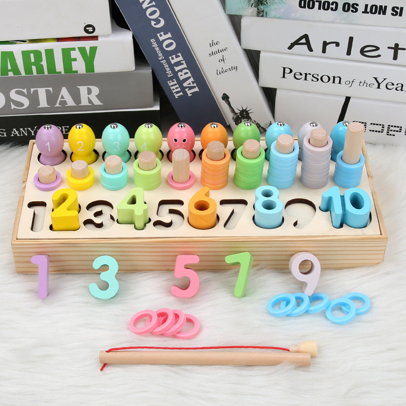 Wooden Number & Shape Puzzle Toy