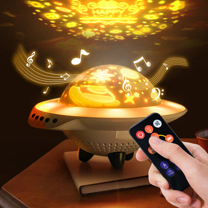 UFO Star Night Light Projector – Kids Bedroom Lamp