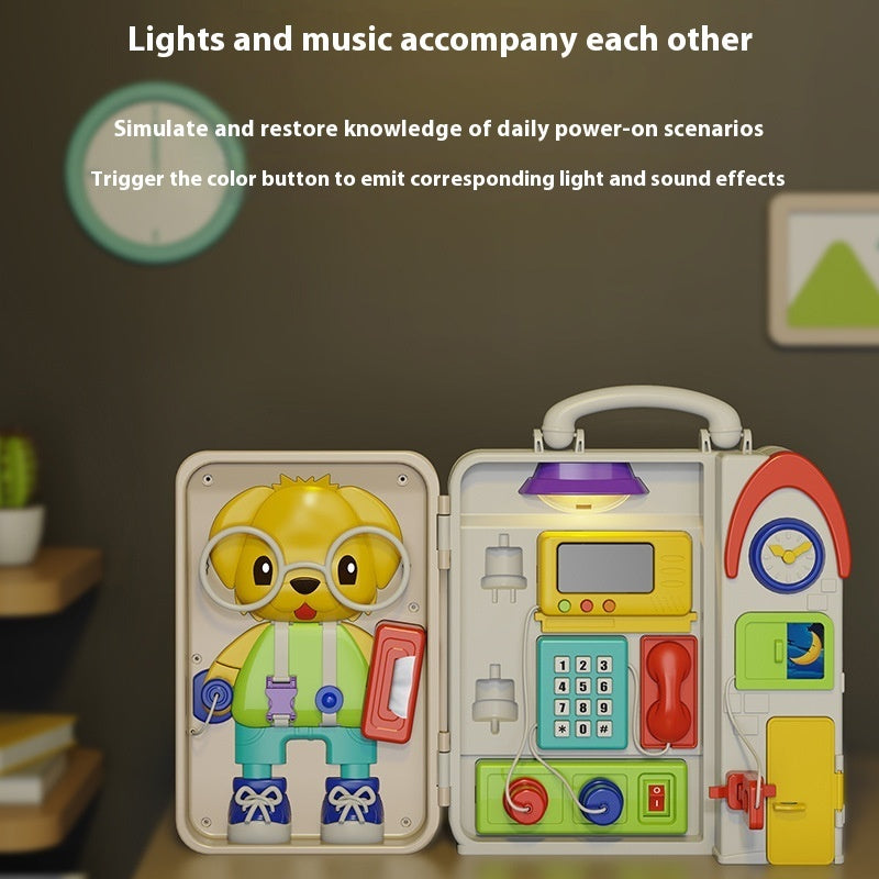 One-year-old Baby Montessori Busy Board 2-year-old Puzzle Montessori Early Education Concentration Baby Toy Smart Board