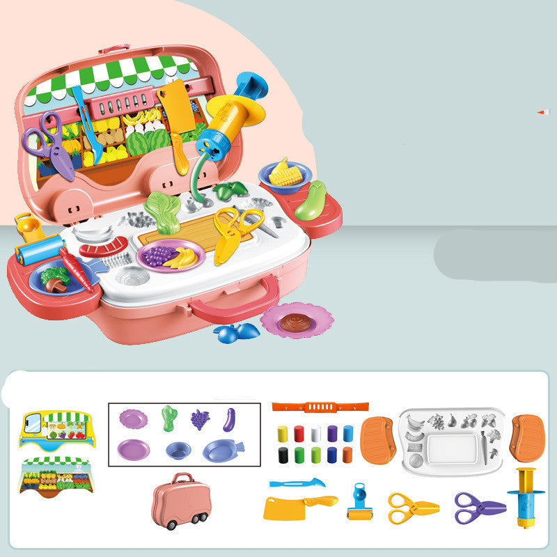 Dinosaur color mud house toy