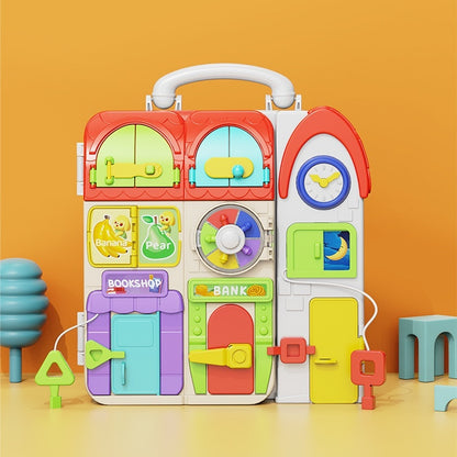 One-year-old Baby Montessori Busy Board 2-year-old Puzzle Montessori Early Education Concentration Baby Toy Smart Board