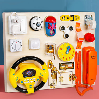 Early Childhood Education Children's Puzzle Busy Board Unlocking Teaching Aid