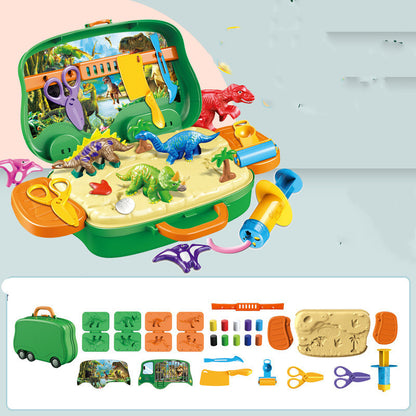 Dinosaur color mud house toy