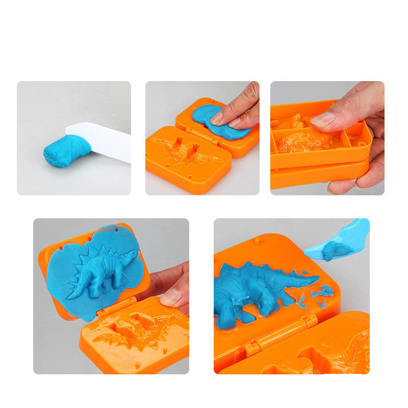 Dinosaur color mud house toy