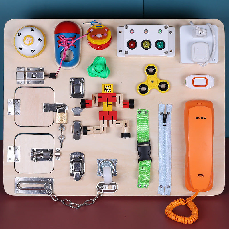 Early Childhood Education Children's Puzzle Busy Board Unlocking Teaching Aid