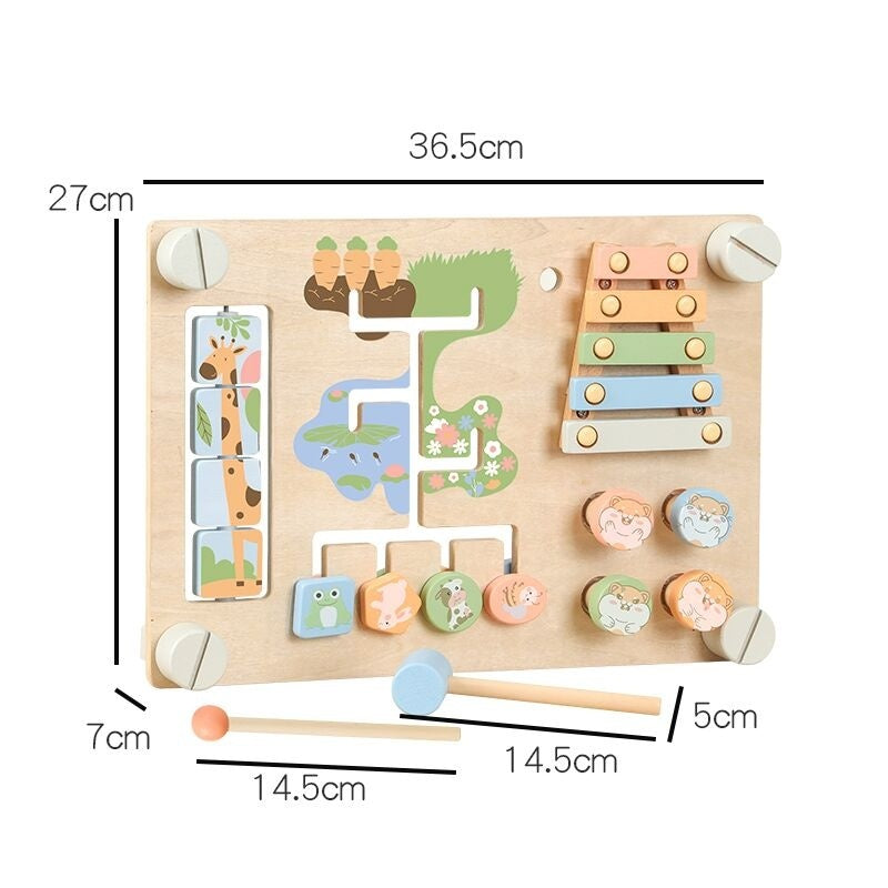 Double Sided Busy Board Matching Puzzle Toys With Walking Shapes