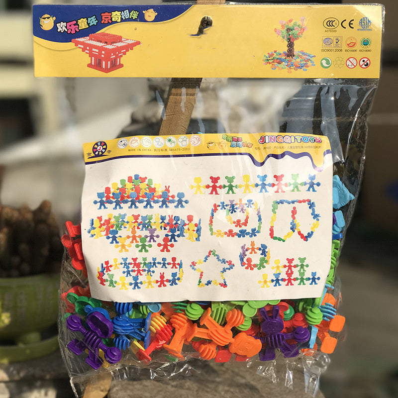 Building Blocks Plastic Puzzles Desktop DIY Environmental Protection Early Education Toy